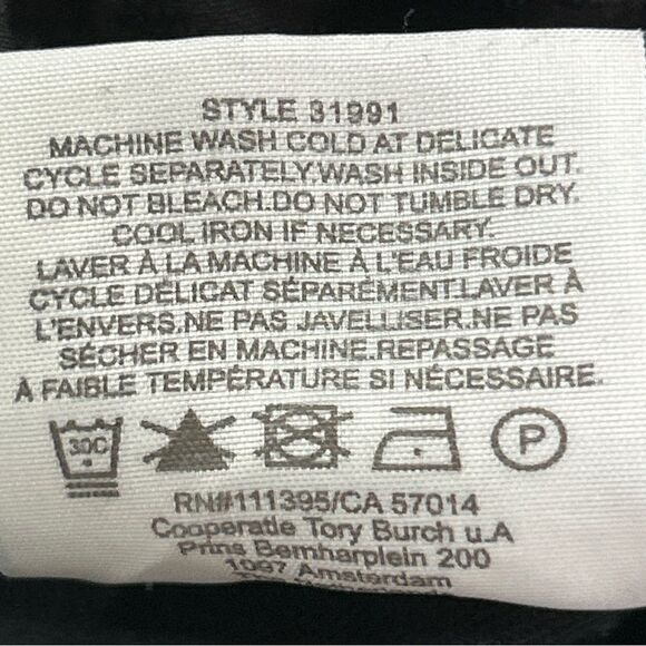 Tory Burch Jeans Womens 25 Brindle Black Floral Embroidered Skinny Ankle Jeans - Picture 13 of 13